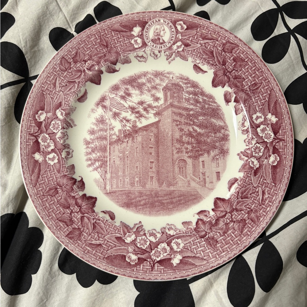 Wedgwood - Wesleyan University 1931 Centennial Collector Plate - South College